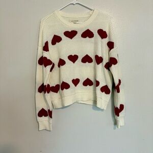 Lucky Brand Red Heart Sweater
